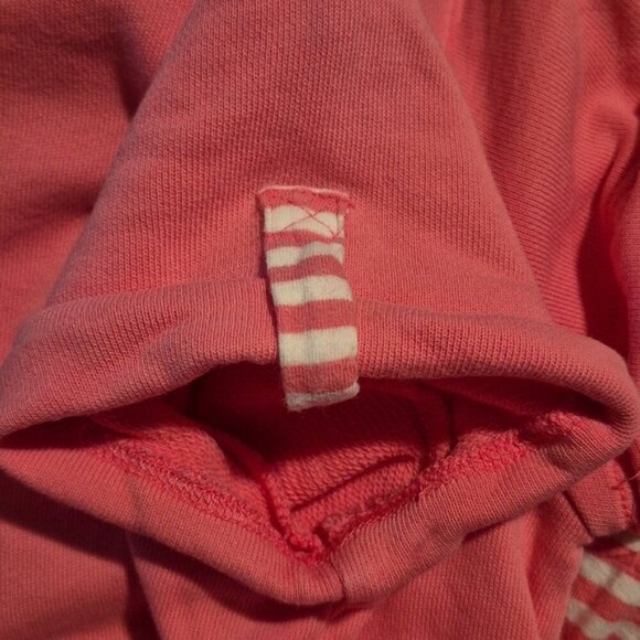 Hanna Andersson girls size 110 or 5 pink sweatshirt dress with ruffled stripes - Picture 2 of 6